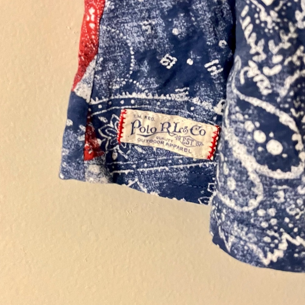 Polo by Ralph Lauren Red White Blue Casual Patriotic Bandana Kids Tank Dress - Picture 3 of 5